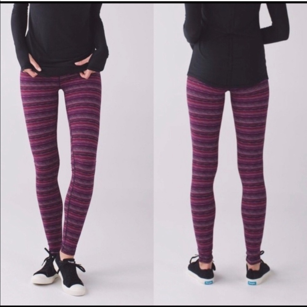 Lululemon Wunder Under Cyber Stripe Leggings